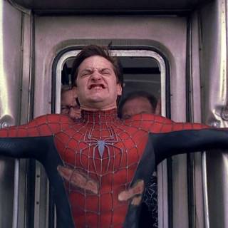 Spider-Mman stopping train wallpaper