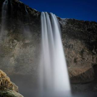 Dark waterfall wallpaper