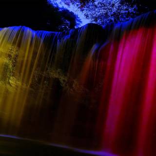Dark waterfall wallpaper