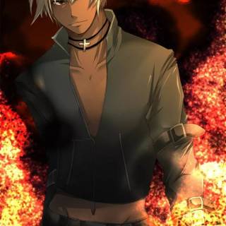 Black skin anime boy wallpaper