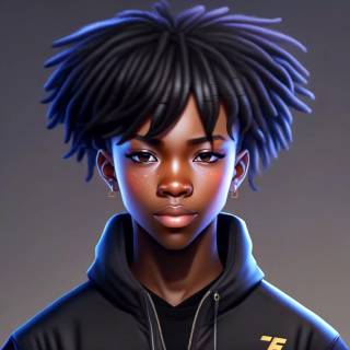 Black skin anime boy wallpaper