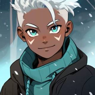 Black skin anime boy wallpaper
