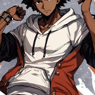 Black skin anime boy wallpaper