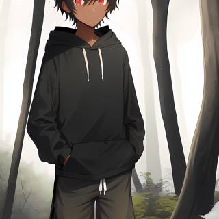 Black skin anime boy wallpaper