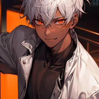 Black skin anime boy wallpaper