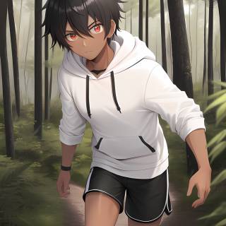 Black skin anime boy wallpaper