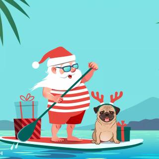 Summer Christmas wallpaper