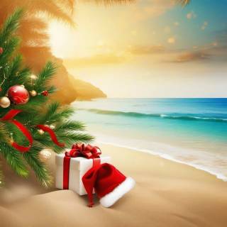 Summer Christmas wallpaper