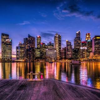 Singapore skyline wallpaper