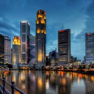 Singapore skyline wallpaper
