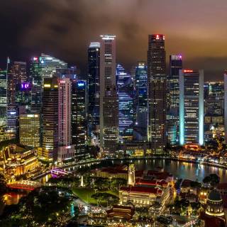 Singapore skyline wallpaper