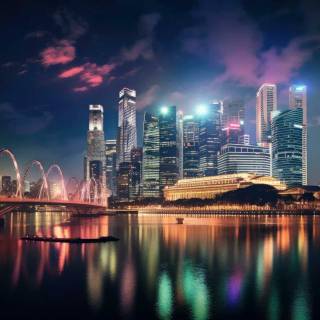Singapore skyline wallpaper