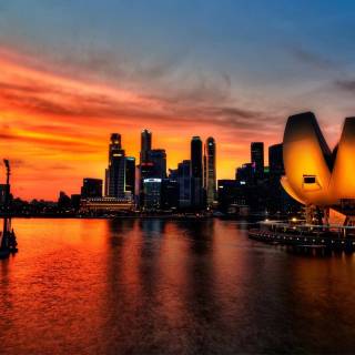 Singapore skyline wallpaper