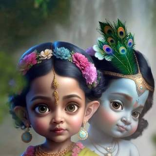 Baby Radha Krishna wallpaper