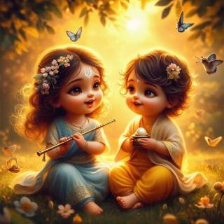 Baby Radha Krishna wallpaper