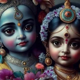 Baby Radha Krishna wallpaper