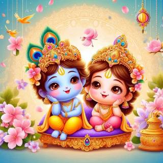 Baby Radha Krishna wallpaper