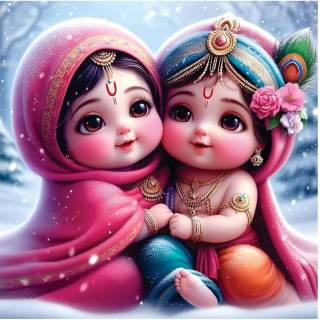 Baby Radha Krishna wallpaper