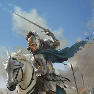 Knight on horse wallpaper