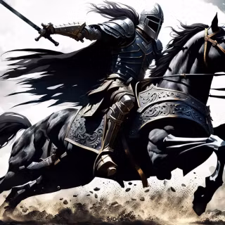 Knight on horse wallpaper