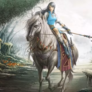 Knight on horse wallpaper