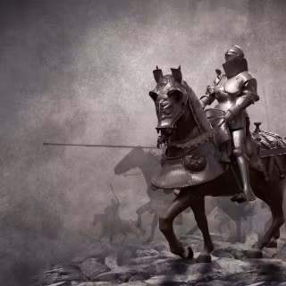 Knight on horse wallpaper