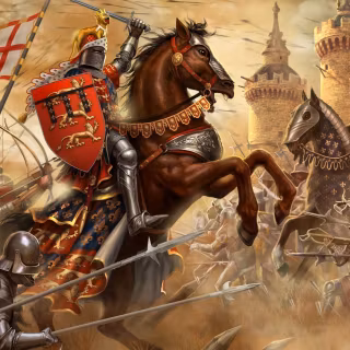 Knight on horse wallpaper