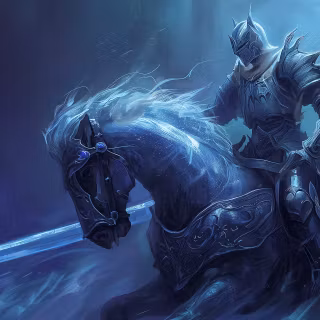 Knight on horse wallpaper