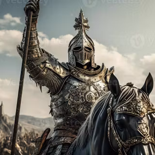 Knight on horse wallpaper
