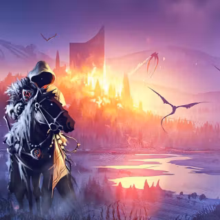 Knight on horse wallpaper