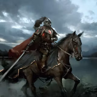 Knight on horse wallpaper
