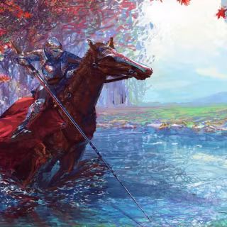 Knight on horse wallpaper