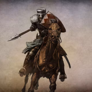 Knight on horse wallpaper