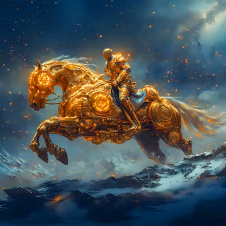 Knight on horse wallpaper