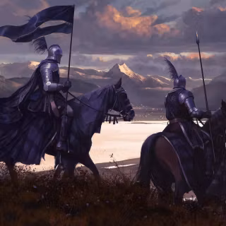 Knight on horse wallpaper