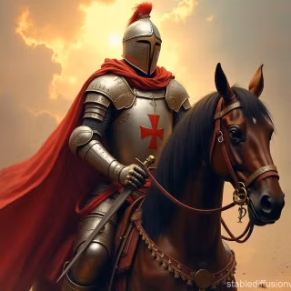 Knight on horse wallpaper