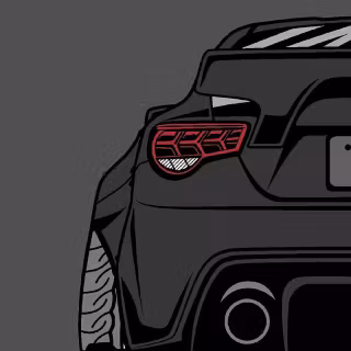 Cartoon Toyota 86 iPhone wallpaper