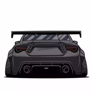 Cartoon Toyota 86 iPhone wallpaper