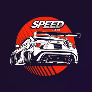 Cartoon Toyota 86 iPhone wallpaper