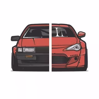 Cartoon Toyota 86 iPhone wallpaper
