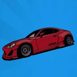Cartoon Toyota 86 iPhone wallpaper