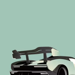 Cartoon McLaren iPhone wallpaper