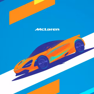 Cartoon McLaren iPhone wallpaper
