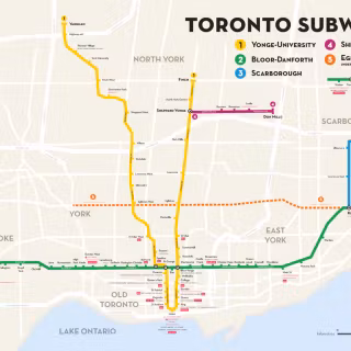 TTC subway map wallpaper