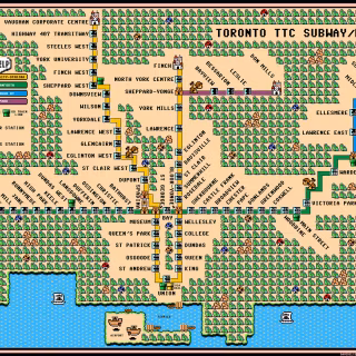 TTC subway map wallpaper