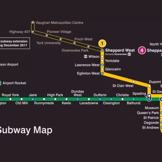 TTC subway map wallpaper