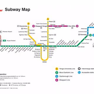 TTC subway map wallpaper
