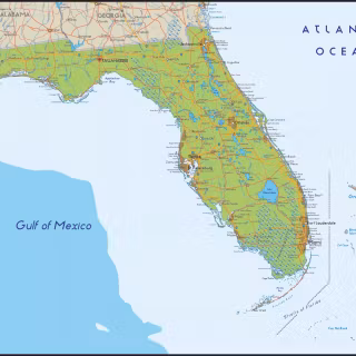 Florida map wallpaper
