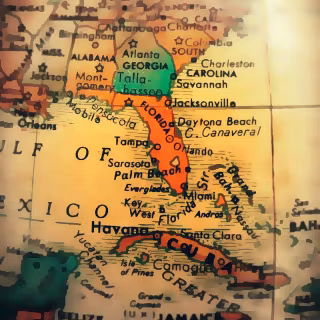 Florida map wallpaper