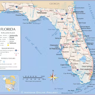 Florida map wallpaper